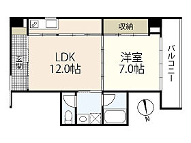 サンガーデン上幟  ｜ 広島県広島市中区上幟町（賃貸マンション1LDK・6階・46.76㎡） その2