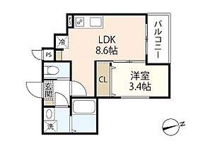 ＲＹＯ．Ｓｔａ．草津  ｜ 広島県広島市西区草津東2丁目（賃貸アパート1LDK・1階・30.42㎡） その2