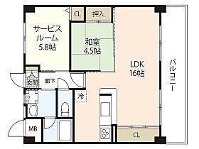 広島県広島市西区庚午北4丁目（賃貸マンション2LDK・1階・60.45㎡） その2