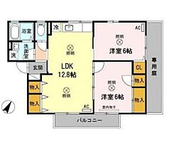 広島県広島市安佐南区相田4丁目（賃貸アパート2LDK・1階・56.77㎡） その2