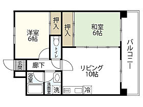 広島県広島市安佐南区祇園6丁目（賃貸マンション2LDK・4階・50.22㎡） その2