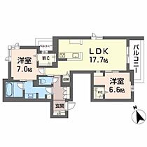 広島県広島市安佐南区緑井2丁目（賃貸マンション2LDK・3階・75.12㎡） その1