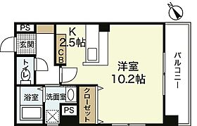 広島県広島市安佐南区山本2丁目（賃貸マンション1R・4階・33.84㎡） その2