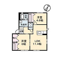 広島県広島市安佐南区伴東7丁目（賃貸アパート2LDK・1階・54.07㎡） その2