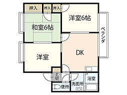 セジュール友竹 1階3LDKの間取り