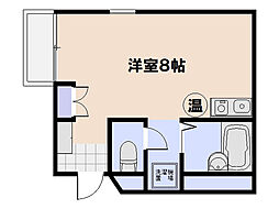 ベルクール桂 ワンルームの間取図画像