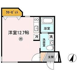 ＣＡＳＡ　ＡＵＲＯＲＡ 3階ワンルームの間取り