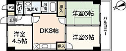 ヴィラ七軒茶屋 3DKの間取図画像