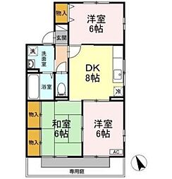 ピュアOGAWA 1階3DKの間取り