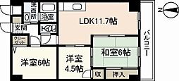 シャルマン財官1 3LDKの間取図画像