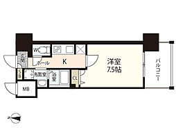 Ｓ−ＲＥＳＩＤＥＮＣＥ国泰寺町一丁目 14階1Kの間取り