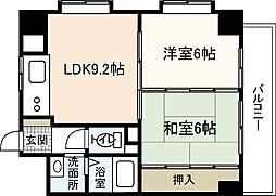フレア21三滝 2LDKの間取図画像
