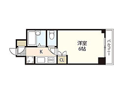 広瀬北ビル ワンルームの間取図画像
