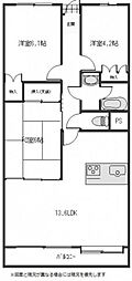 庚午パーク・ホームズ 3LDKの間取図画像