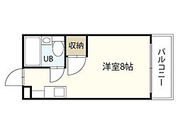 ウインビル2 ワンルームの間取図画像