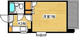 第3松岡ビル 1Kの間取図画像