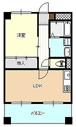 K.コーポ 1LDKの間取図画像