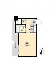 Lion竹屋町 1Kの間取図画像