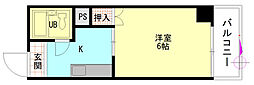 メゾン羽衣 1Kの間取図画像