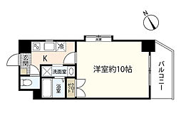 エスフォート中広通り 1Kの間取図画像