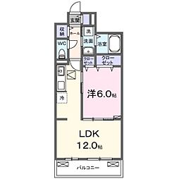セレニテ A 1LDKの間取図画像