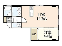 青柳屋ビル 1LDKの間取図画像