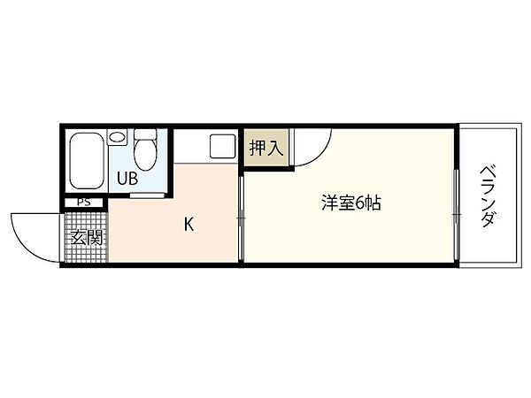 グレイス山本 ｜広島県広島市中区舟入幸町(賃貸マンション1K・2階・19.50㎡)の写真 その2