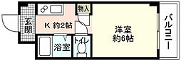 ファミール牛田 1Kの間取図画像