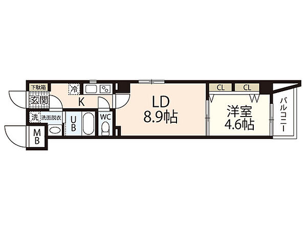 広島県広島市南区段原3丁目(賃貸マンション1LDK・4階・37.56㎡)の写真 その2