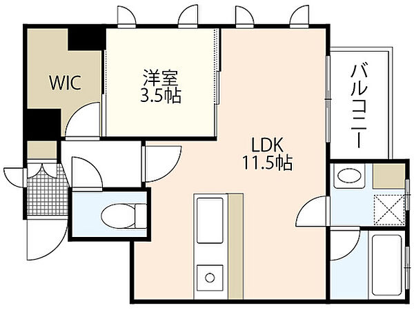 広島県広島市中区昭和町(賃貸マンション1SLDK・6階・39.75㎡)の写真 その2