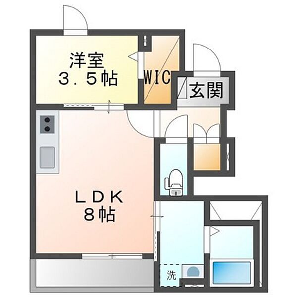 広島県広島市安佐北区落合南3丁目(賃貸アパート1LDK・1階・34.05㎡)の写真 その2