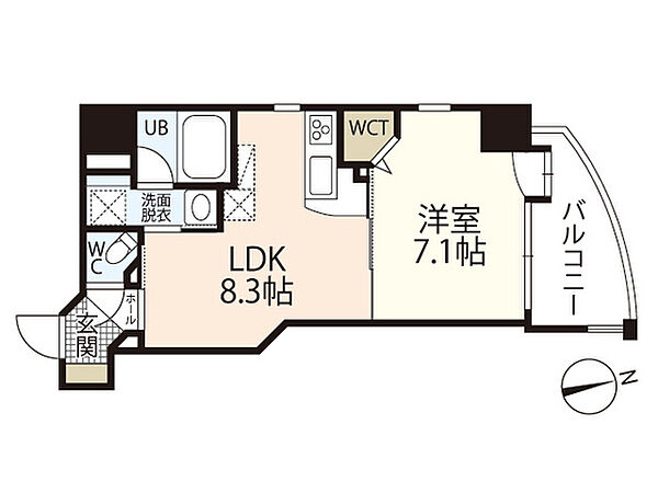 フルリール天満町 ｜広島県広島市西区天満町(賃貸マンション1LDK・3階・36.68㎡)の写真 その2