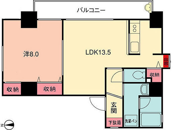 広島県広島市西区三篠町3丁目(賃貸マンション1LDK・6階・50.03㎡)の写真 その2