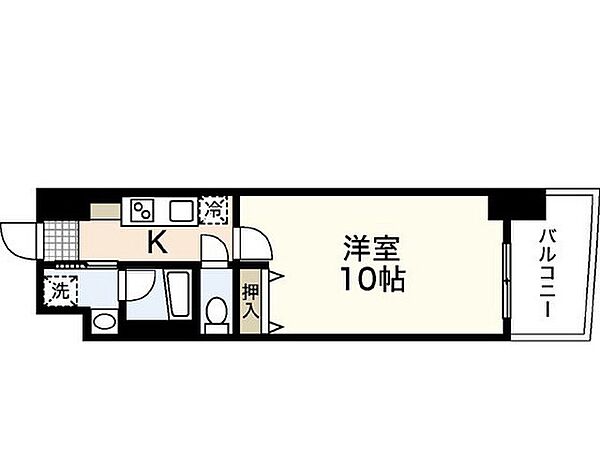 広島県広島市中区宝町(賃貸マンション1K・14階・28.73㎡)の写真 その2