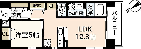 アールヴォレ楠木 ｜広島県広島市西区楠木町2丁目(賃貸マンション1LDK・9階・40.23㎡)の写真 その2