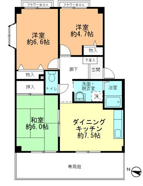 広島県広島市安佐南区八木1丁目(賃貸アパート3DK・1階・55.89㎡)の写真 その2