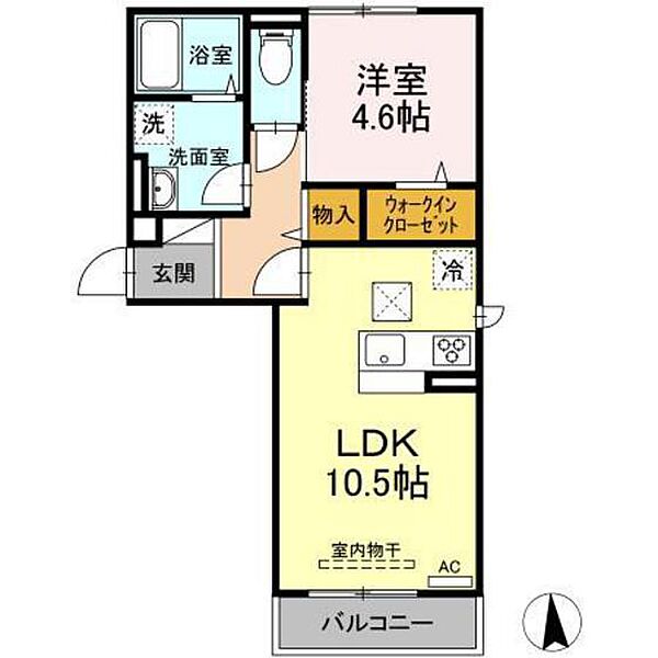 広島県東広島市西条町寺家(賃貸アパート1LDK・1階・40.01㎡)の写真 その2