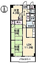 広島県安芸郡府中町宮の町2丁目（賃貸マンション3LDK・2階・65.55㎡） その2