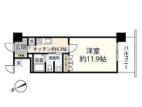 広島県広島市東区若草町（賃貸マンション1K・6階・38.49㎡） その2