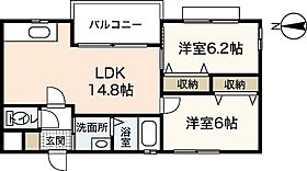 広島県広島市安佐南区長楽寺1丁目（賃貸マンション2LDK・2階・56.22㎡） その2