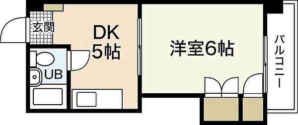 コーポ平和 ｜広島県広島市西区楠木町2丁目(賃貸マンション1DK・4階・22.32㎡)の写真 その2