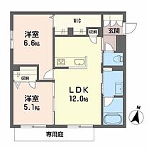 広島県東広島市八本松東2丁目（賃貸アパート2LDK・1階・56.74㎡） その2