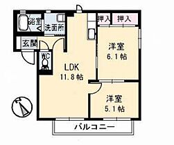 広島県呉市焼山中央6丁目（賃貸アパート2LDK・2階・50.07㎡） その2