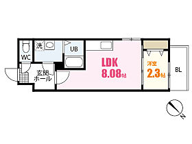 広島県広島市安佐南区古市1丁目（賃貸アパート1LDK・1階・28.80㎡） その2