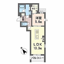 JR山陽本線 広島駅 徒歩17分の賃貸マンション 3階1LDKの間取り