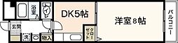 広電コイン通りビル 4階1DKの間取り