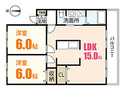 間取図画像 2LDK