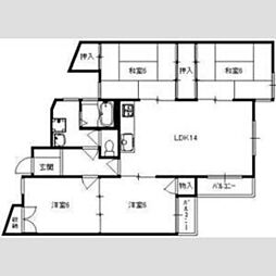 恵和レジデンス2 2階4LDKの間取り