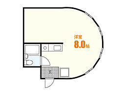メゾン香川 3階ワンルームの間取り