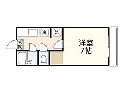 グリーンビュー田口 1Kの間取図画像